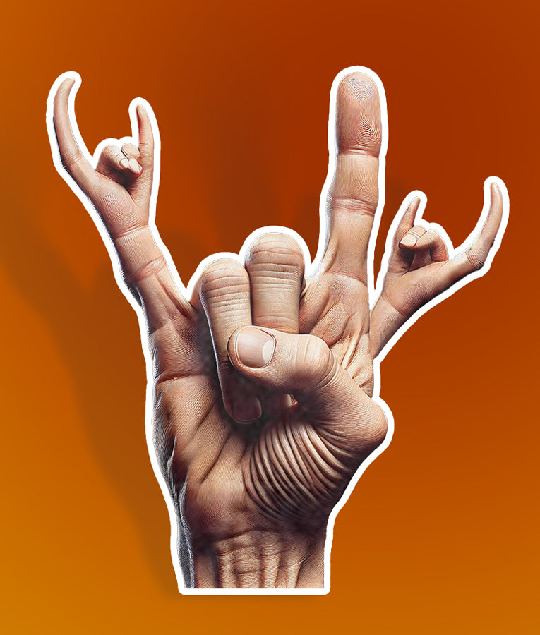 Double horns up number one sticker || Texas Longhorns Traditions