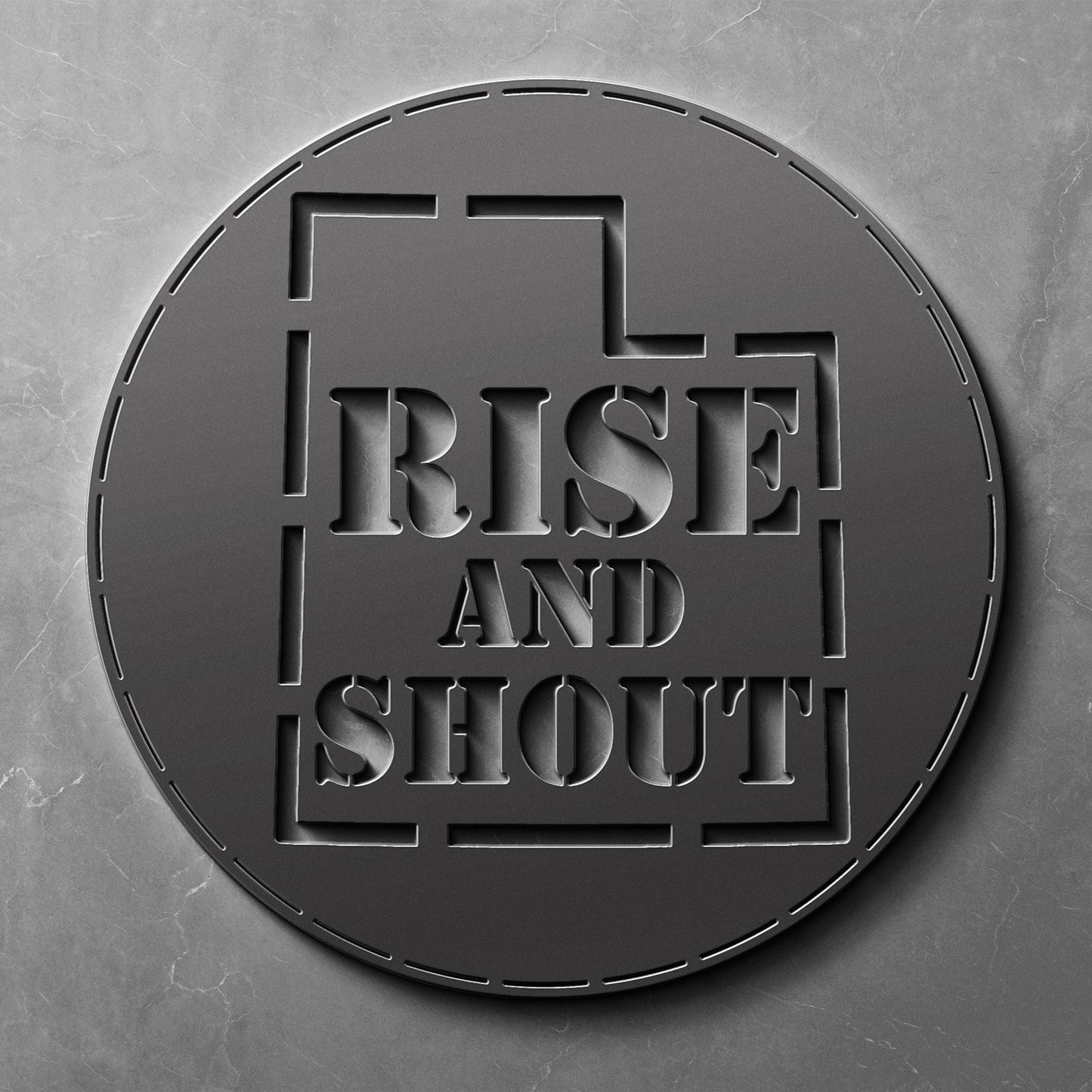 Rise and Shout Sign | Die-Cut Metal | Gifts for BYU Cougars Fans