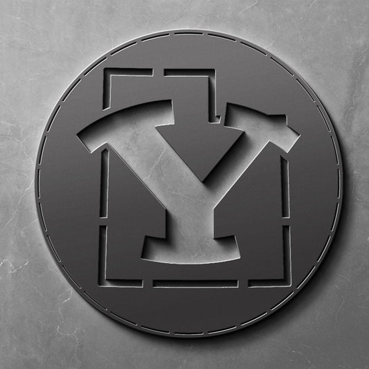 Y Sign with state outline | Die-Cut Metal | Gifts for BYU Cougars Fans