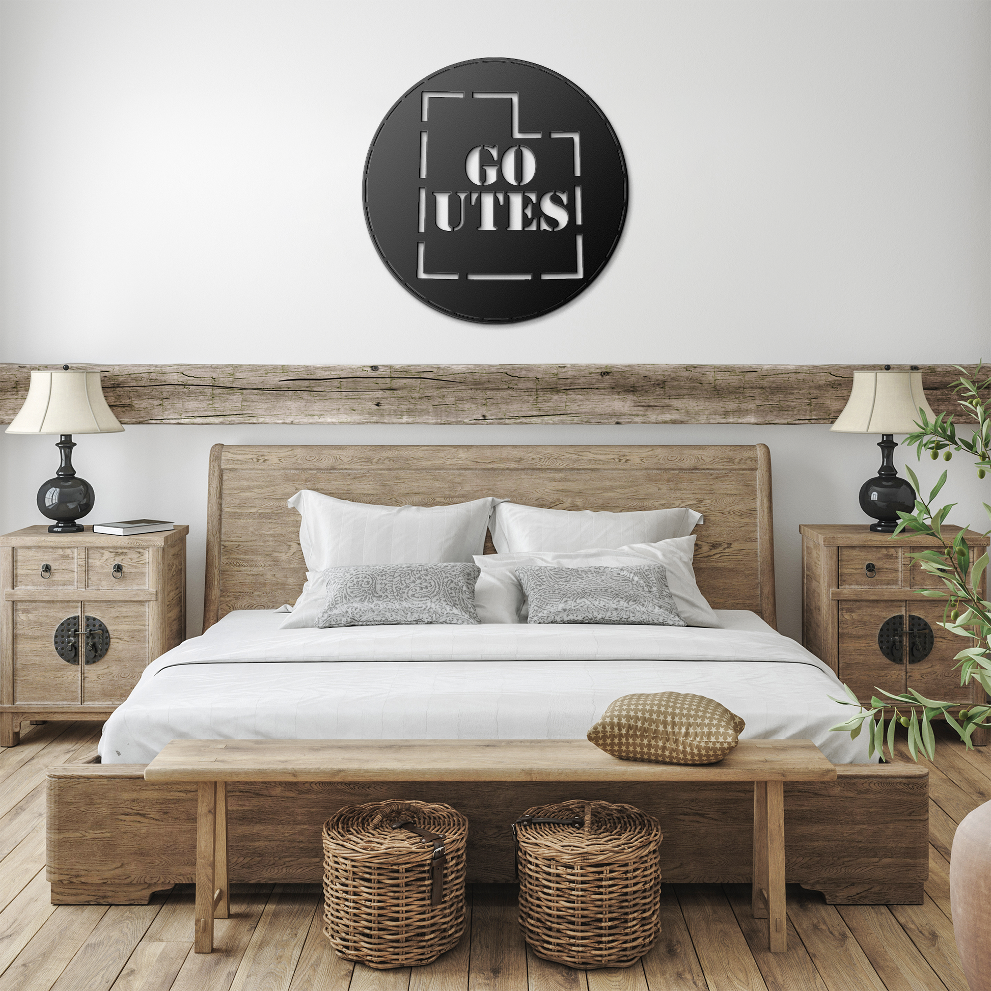 Go_Utes__Die-Cut_Metal__Gifts_for_BYU__Black_Farmhouse_Bedroom_Mockup.png