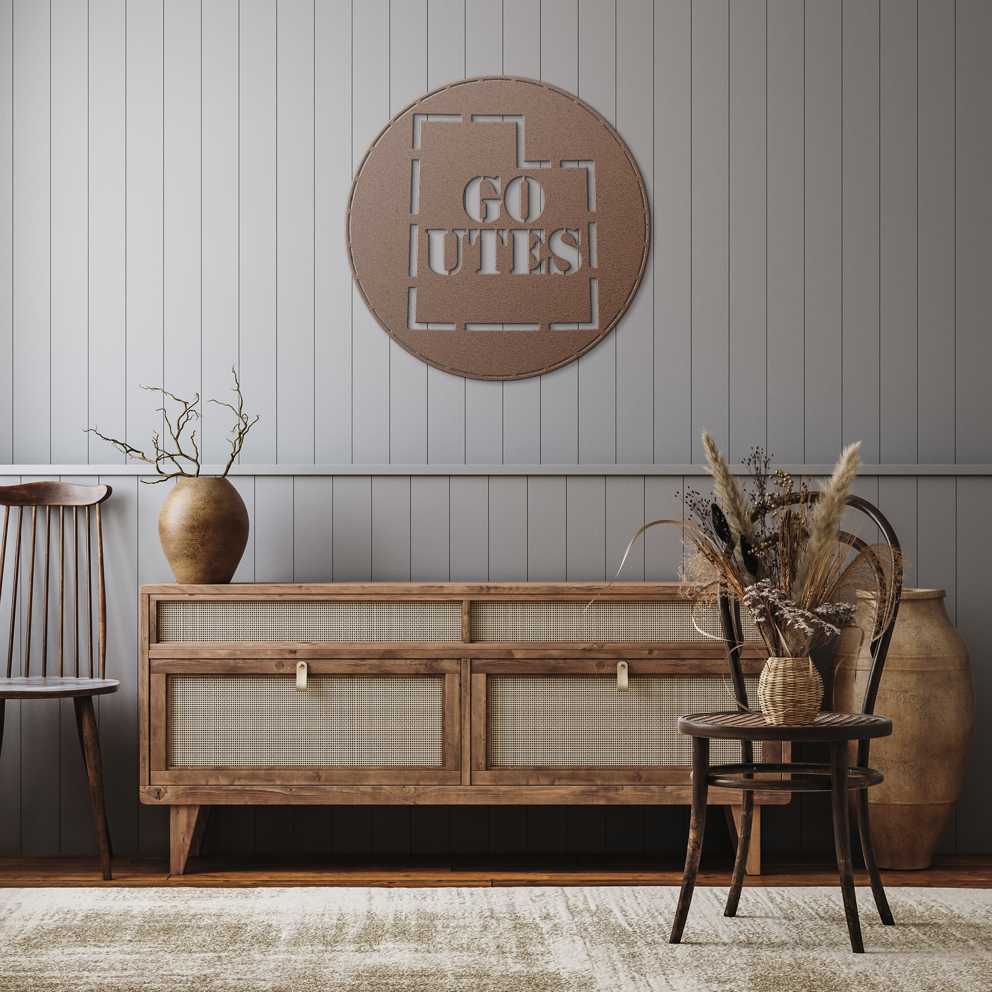 Go_Utes__Die-Cut_Metal__Gifts_for_BYU__Copper_Rustic_Hallway_Mockup.png
