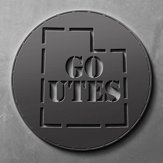 Go Utes | Die-Cut Metal | Gifts for Utah Utes Fans