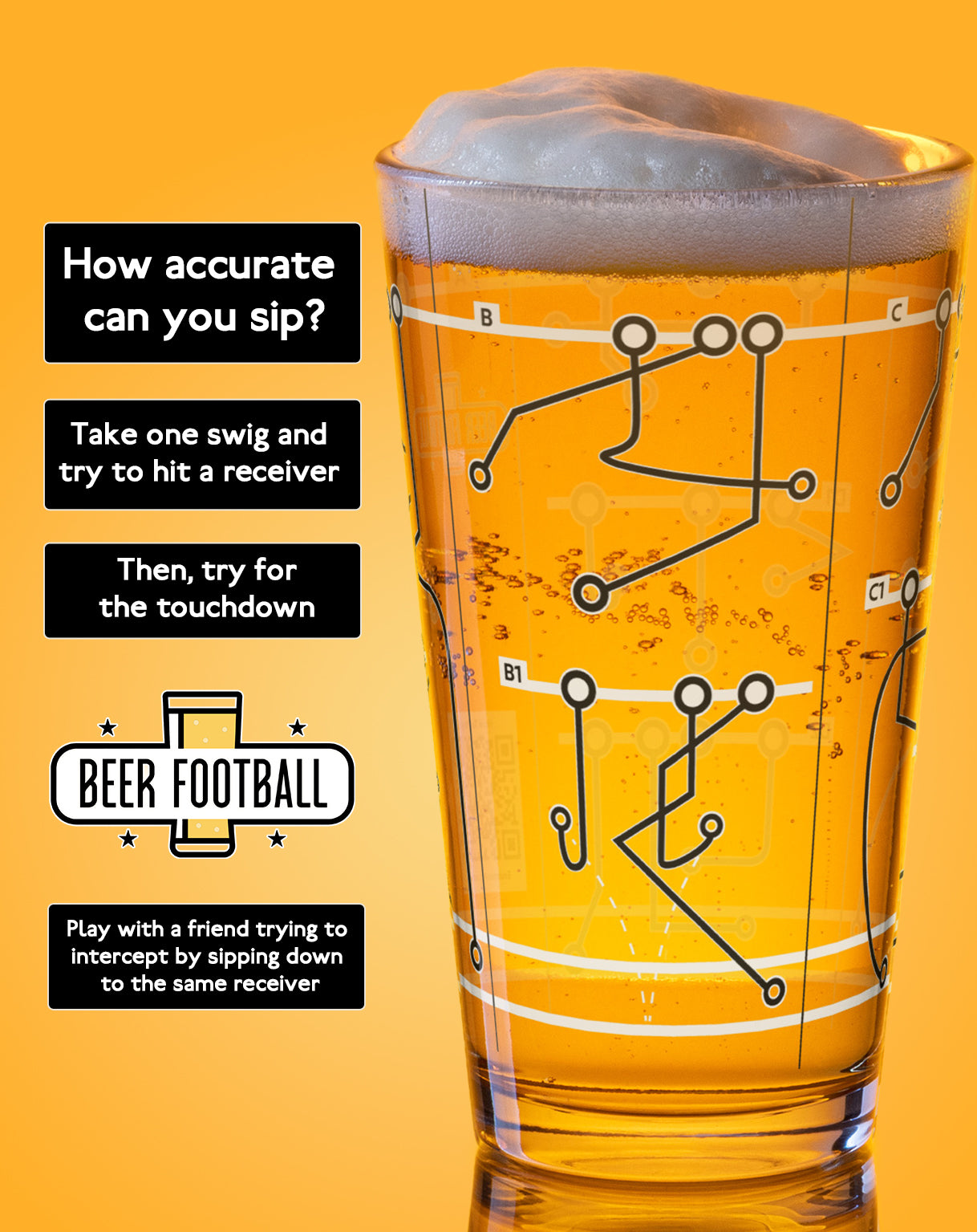Beer Football drinking‑game glass